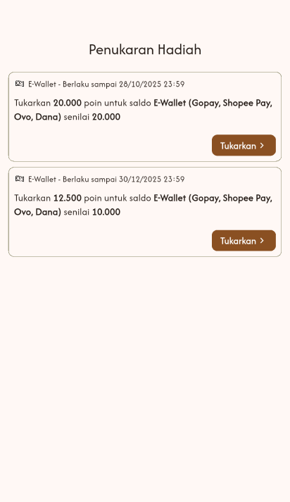 Layar Poin dan Hadiah